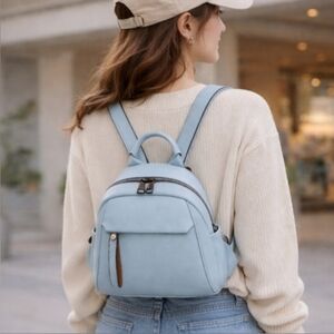 Backpack and Wallet Set Vegan Leather Light NWT